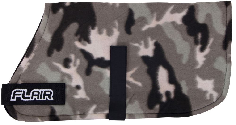 Flair Pattern Polar Fleece Dog Coat - Green Camo