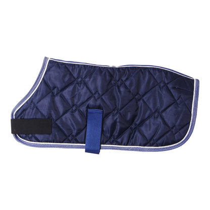 Flair Quilted Plush Fleece Dog Coat - Navy