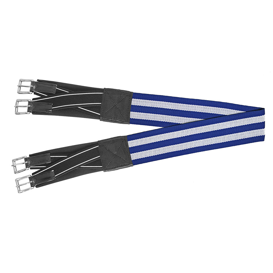 Flair Racewear Exercise Double Expanding Double Buckle Girth - Blue