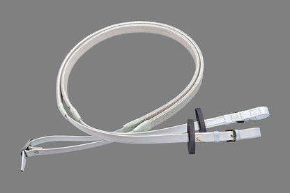 Flair Racewear Exercise Rubber Grip Reins Billet End - White