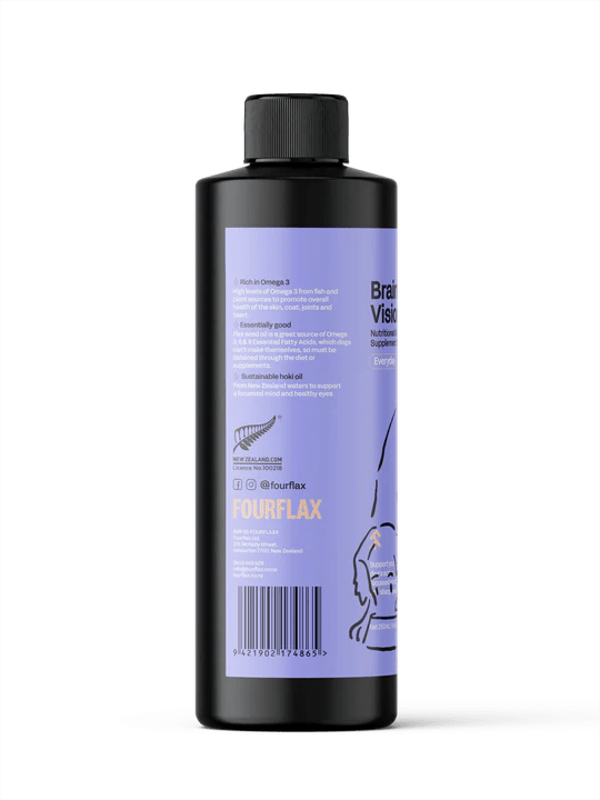Fourflax Canine Brain &amp; Vision (Fish &amp; Flax Oil) - 250ml Left