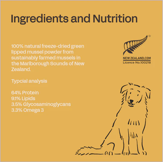 Fourflax Canine Mussel Powder - Ingredients