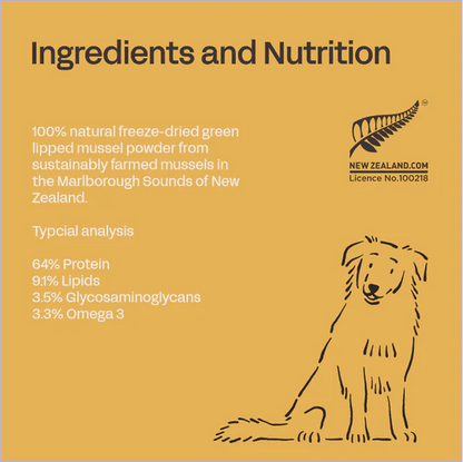 Fourflax Canine Mussel Powder - Ingredients