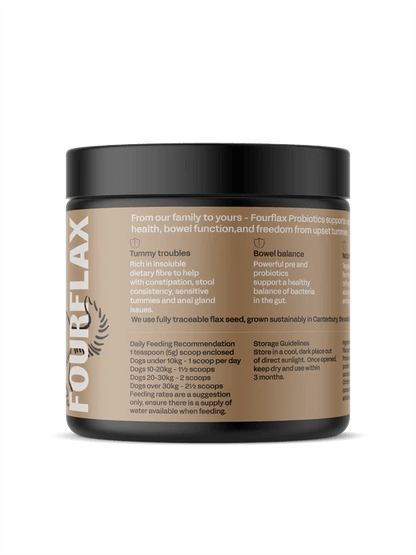 Fourflax Canine Probiotics - 200g Right
