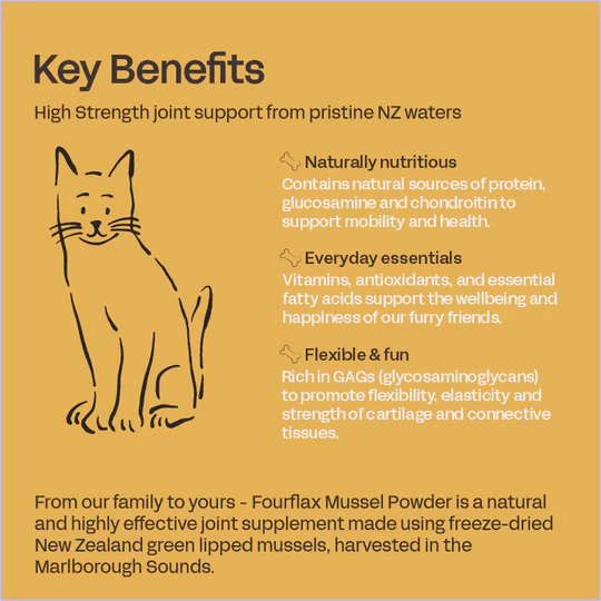 Fourflax Feline Mussel Powder - Benefits