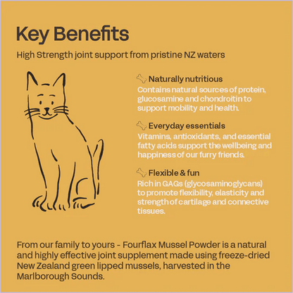 Fourflax Feline Mussel Powder - Benefits