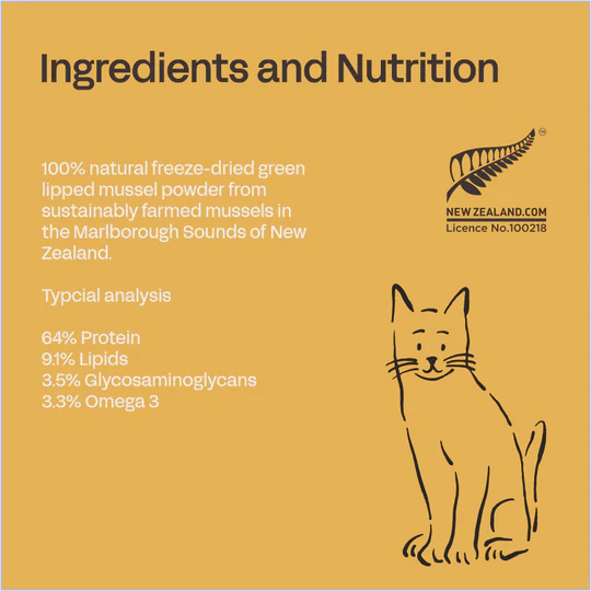 Fourflax Feline Mussel Powder - Ingredients