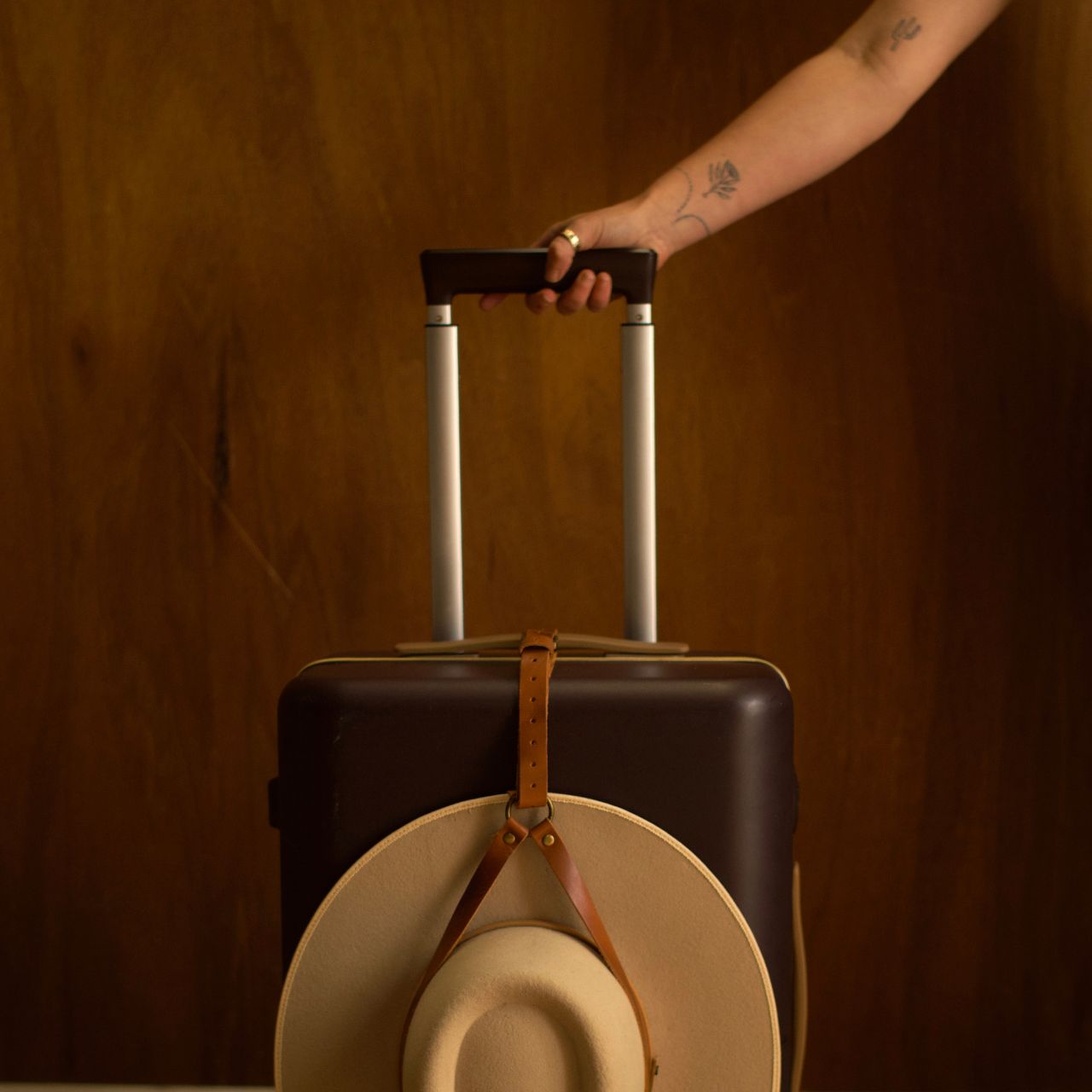 Will &amp; Bear Leather Hat Holder | Tan Travel Strap