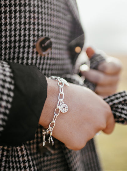 Whistle &amp; Pop Heritage Hunter’s Heart Charm Bracelet