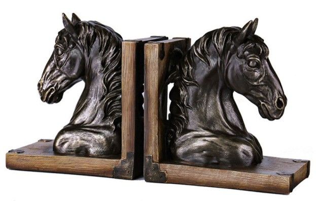 Horse Head Bookends