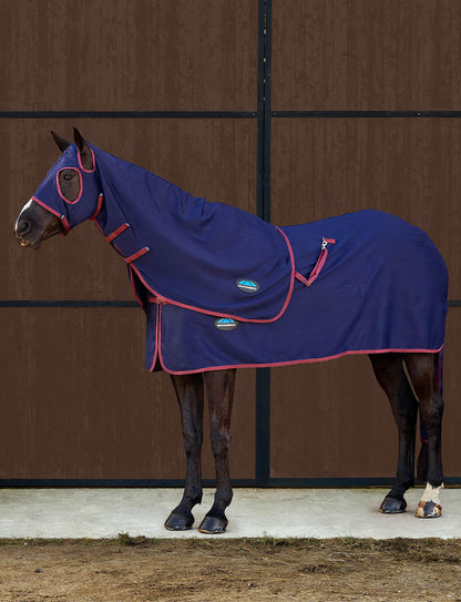 Weatherbeeta Show Sheet Hood - Navy/Burgundy detail 2