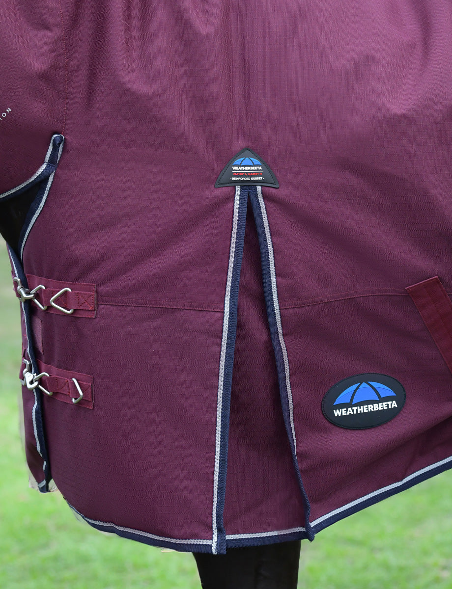 image_feature_1 - Burgundy/Navy - WeatherBeeta ComFiTec Essential Turnout Combo 220G - .jpg