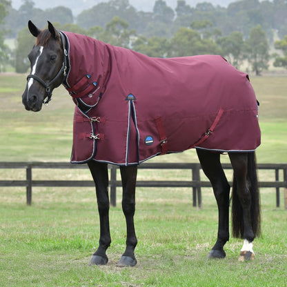 image_main - Burgundy/Navy - WeatherBeeta ComFiTec Essential Turnout Combo 220G - .jpg