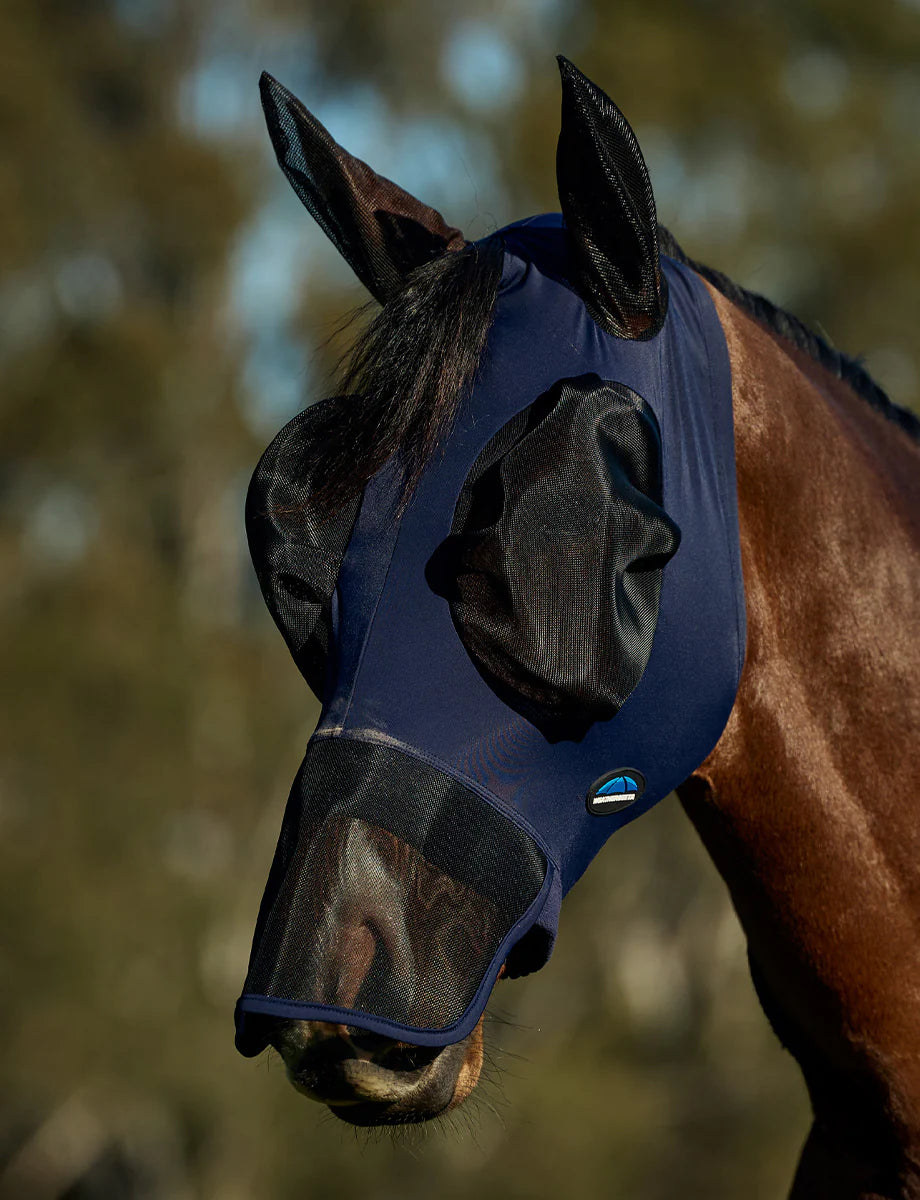 Weatherbeeta Comfitec Luxe Stretch Fly Mask With Ear &amp; Nose