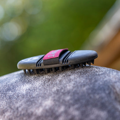 LeMieux Flexi Massage Brush Black lifestyle
