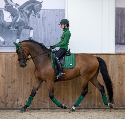 LeMieux Loire Classic Dressage Square Hunter Green lifestyle