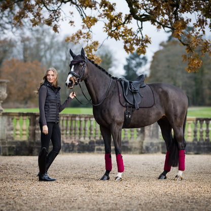 LeMieux Suede Dressage Square Cinder lifestyle