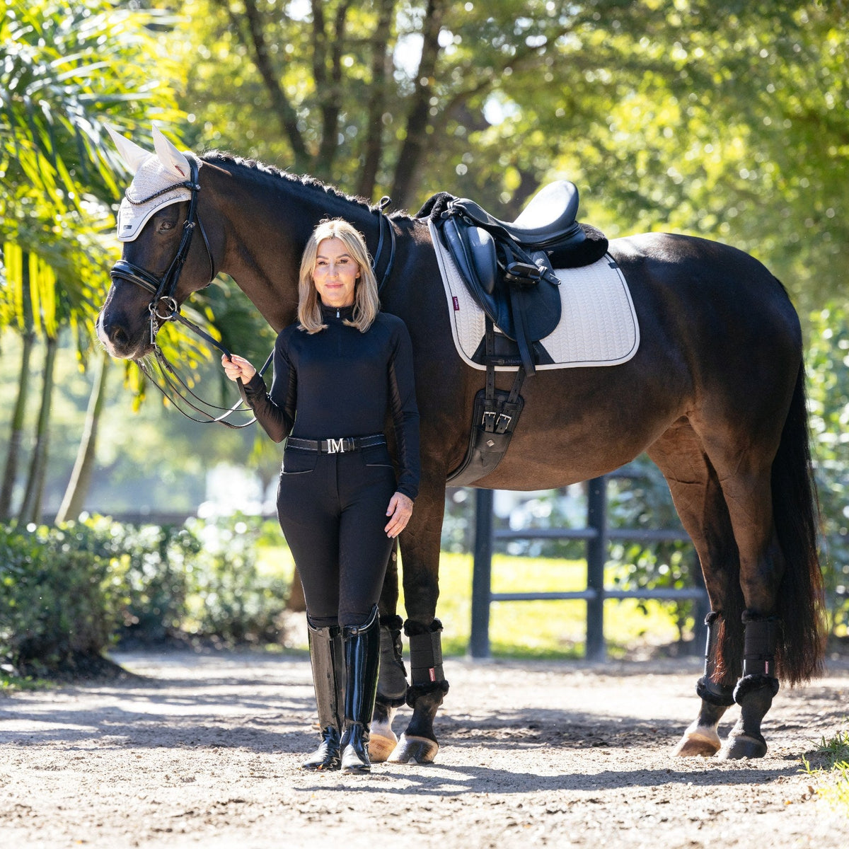 LeMieux Essence Dressage Square Stone lifestyle