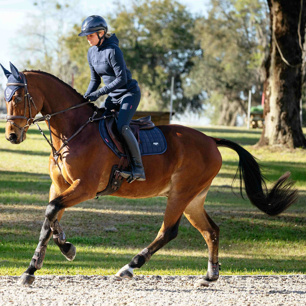 LeMieux Loire Classic Close Contact Square Navy lifestyle