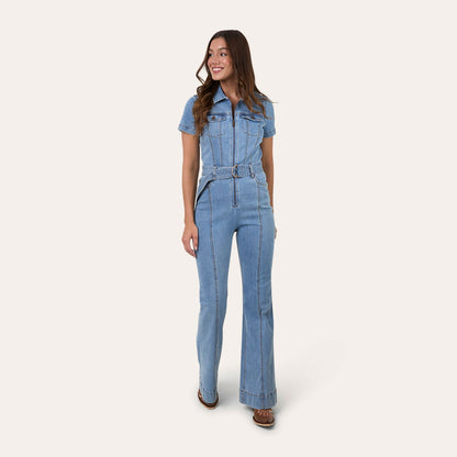 Ringers Western Jazmine Womens Bootleg Jumpsuit Light Blue
