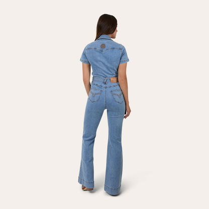 Ringers Western Jazmine Womens Bootleg Jumpsuit Light Blue