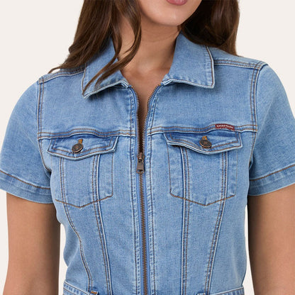 Ringers Western Jazmine Womens Bootleg Jumpsuit Light Blue