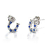 Kelly Herd Earrings Blue & Clear Horseshoe Earrings