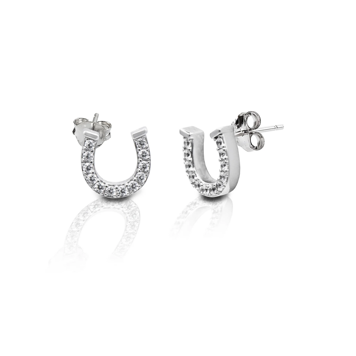 Kelly Herd Earrings Pav√© Horseshoe