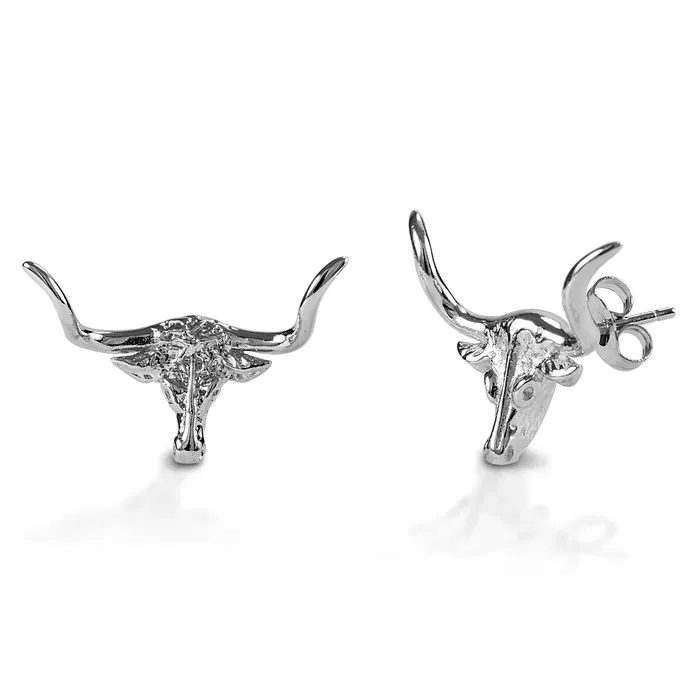 Kelly Herd Earrings Post Back Longhorn