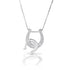 Kelly Herd Necklace Clear Double Horseshoe