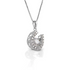 Kelly Herd Necklace Dancing Stone Horseshoe Dangle Pendant