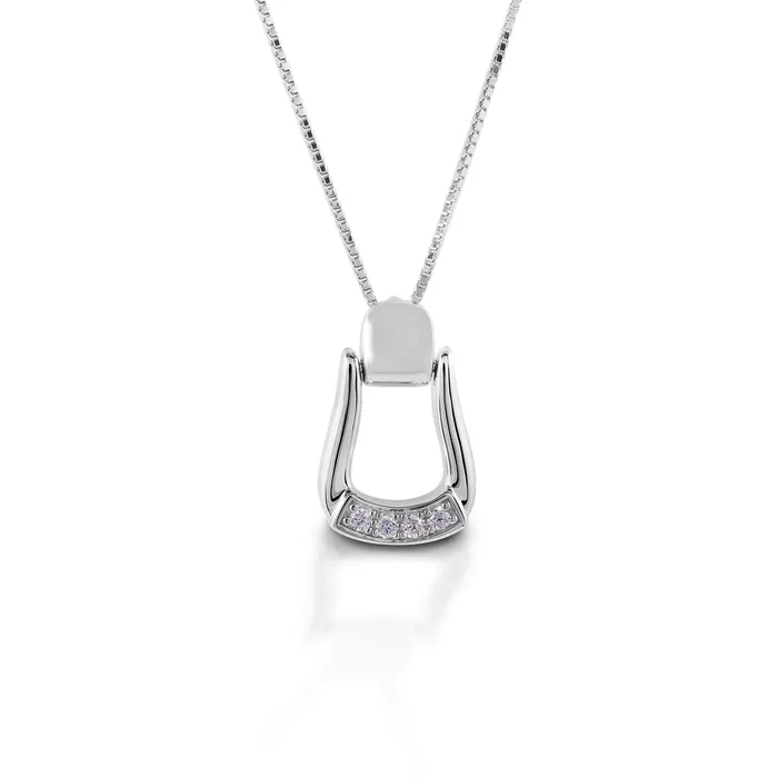 Kelly Herd Necklace Small Stone Base Oxbow Stirrup