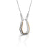 Kelly Herd Necklace Two Tone Engraved Western Stirrup