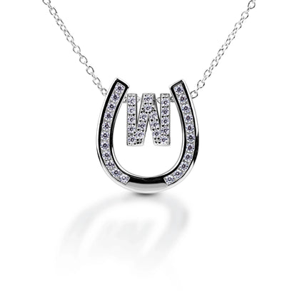 Kelly Herd Personalised Initial Horseshoe Necklace - 11