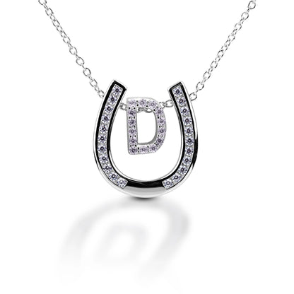 Kelly Herd Personalised Initial Horseshoe Necklace - 12