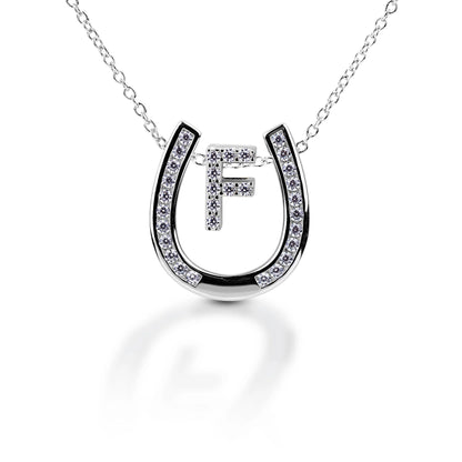 Kelly Herd Personalised Initial Horseshoe Necklace - 14
