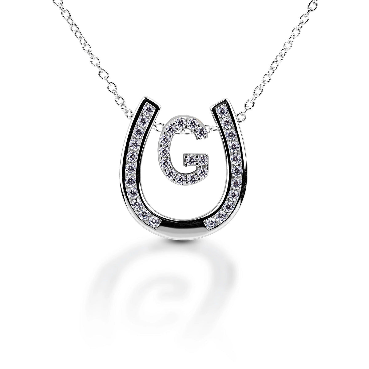 Kelly Herd Personalised Initial Horseshoe Necklace - 15
