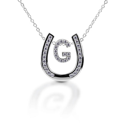 Kelly Herd Personalised Initial Horseshoe Necklace - 15