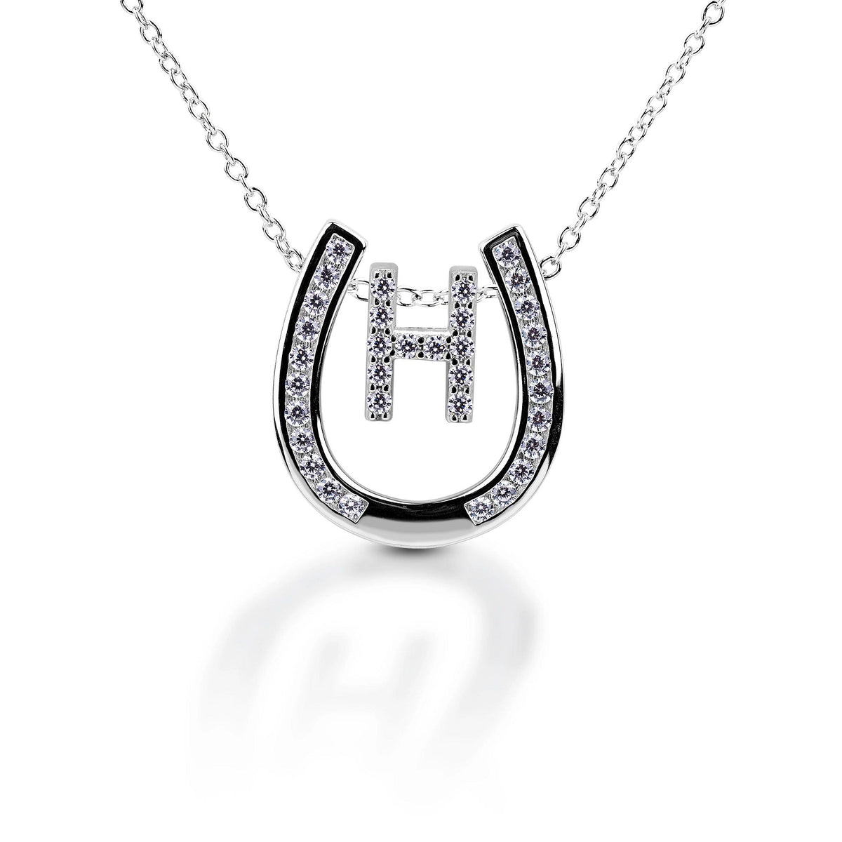Kelly Herd Personalised Initial Horseshoe Necklace - 16