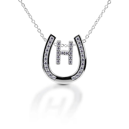 Kelly Herd Personalised Initial Horseshoe Necklace - 16
