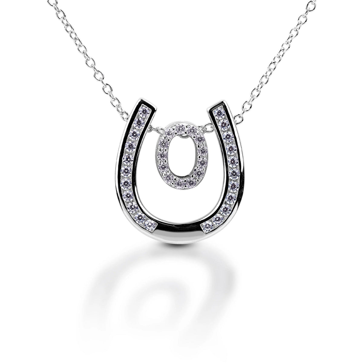 Kelly Herd Personalised Initial Horseshoe Necklace - 18