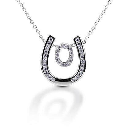 Kelly Herd Personalised Initial Horseshoe Necklace - 18