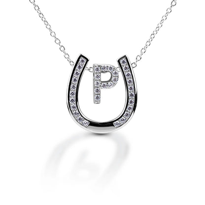 Kelly Herd Personalised Initial Horseshoe Necklace - 19