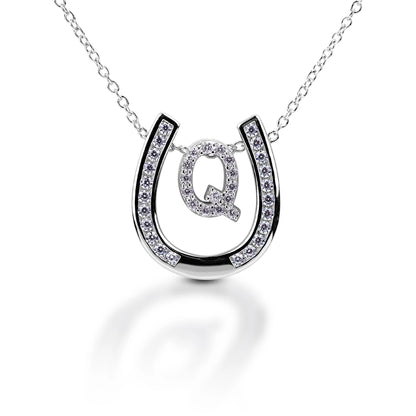 Kelly Herd Personalised Initial Horseshoe Necklace - 20