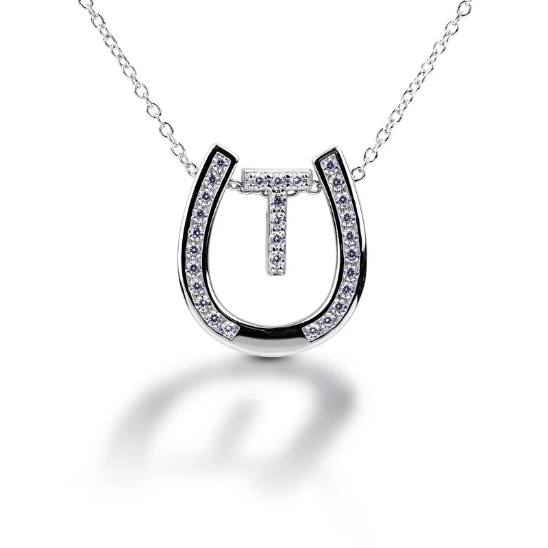 Kelly Herd Personalised Initial Horseshoe Necklace - 21