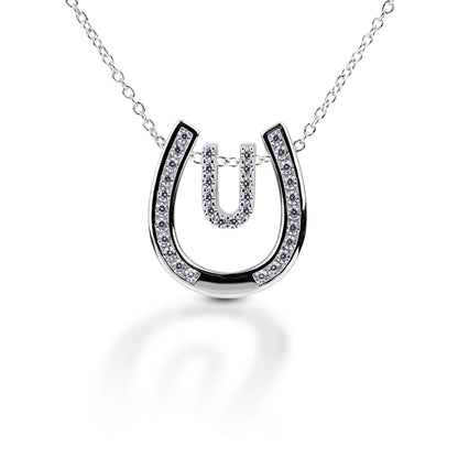 Kelly Herd Personalised Initial Horseshoe Necklace - 22