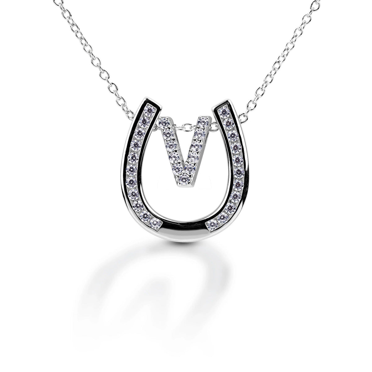 Kelly Herd Personalised Initial Horseshoe Necklace - 23