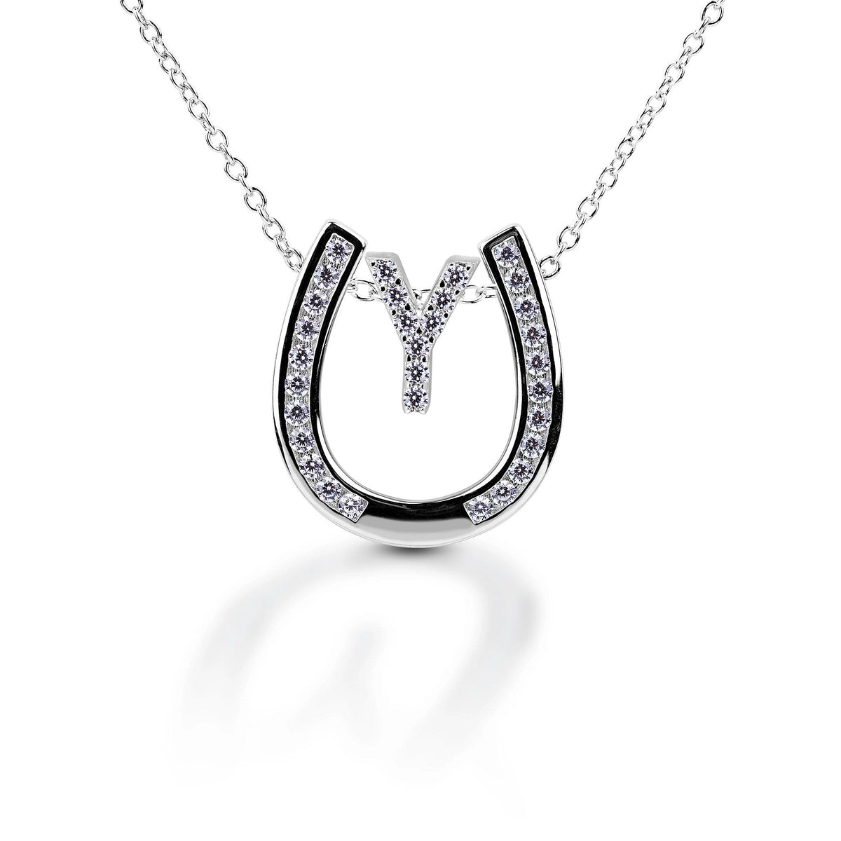 Kelly Herd Personalised Initial Horseshoe Necklace - 25