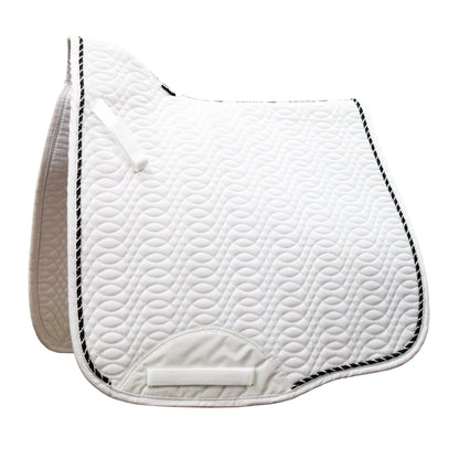 Kieffer Dressage Saddle Pad - White Black