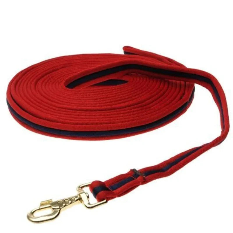 Kincade Two Tone Padded Lunging Rein - Red